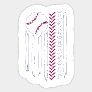 Baseball Flag Sticker